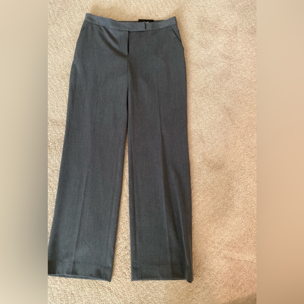 NWT Rafaella - Woman’s gray wide leg classic high rise trousers, Size: 8